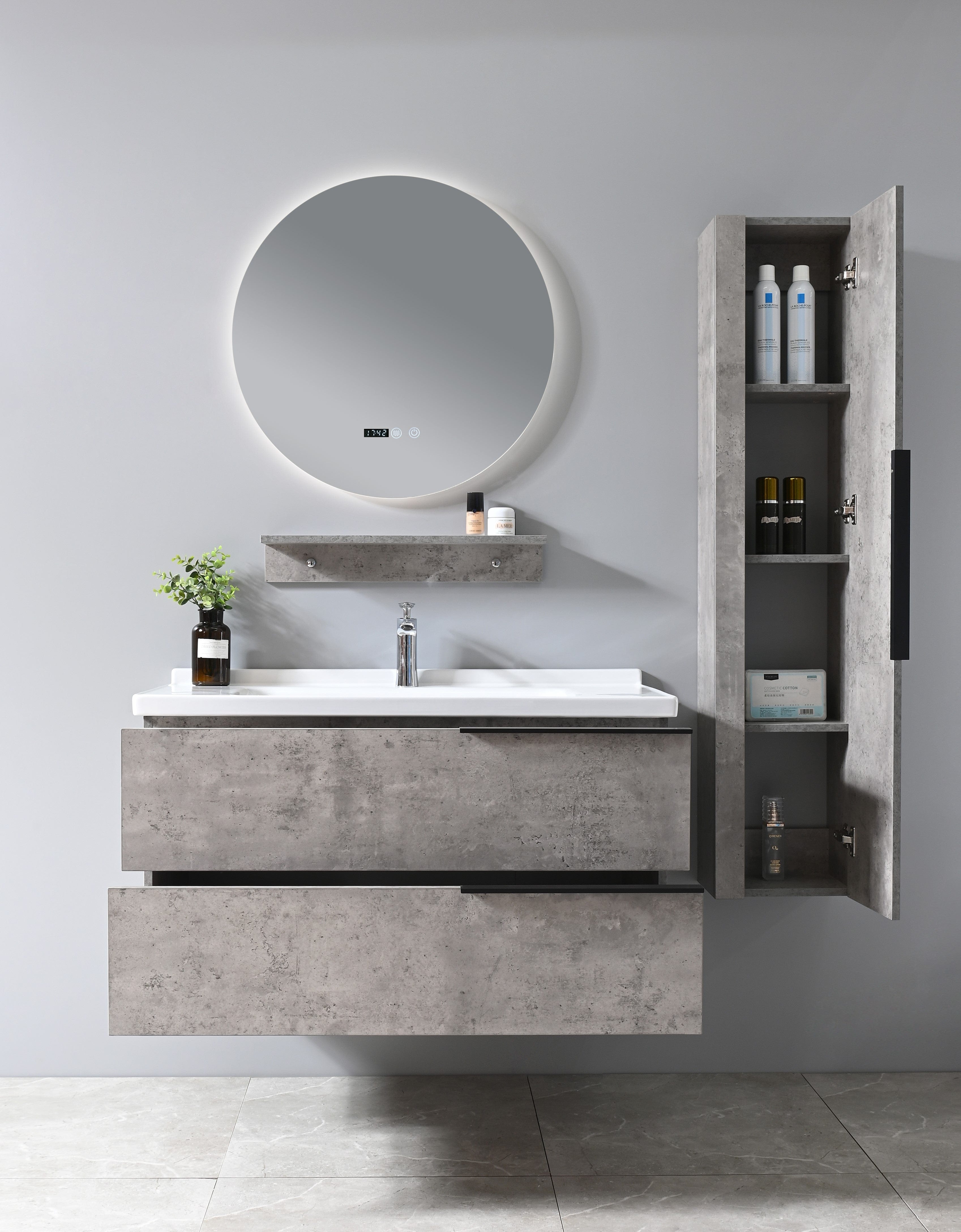 Auva Meuble Lingerie Murale Allure 12" Gris